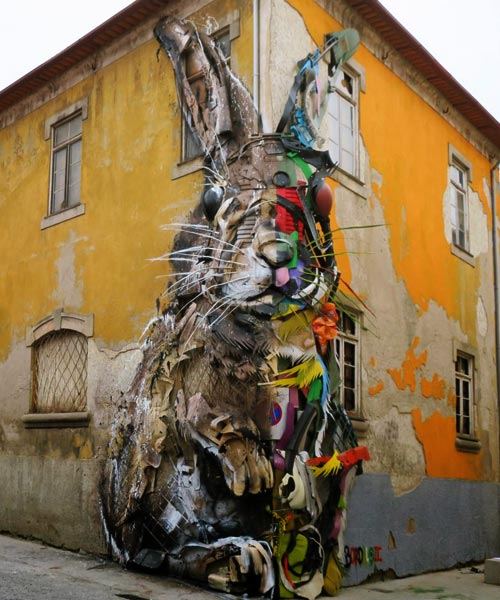 Bordalo II's Trash Animal series